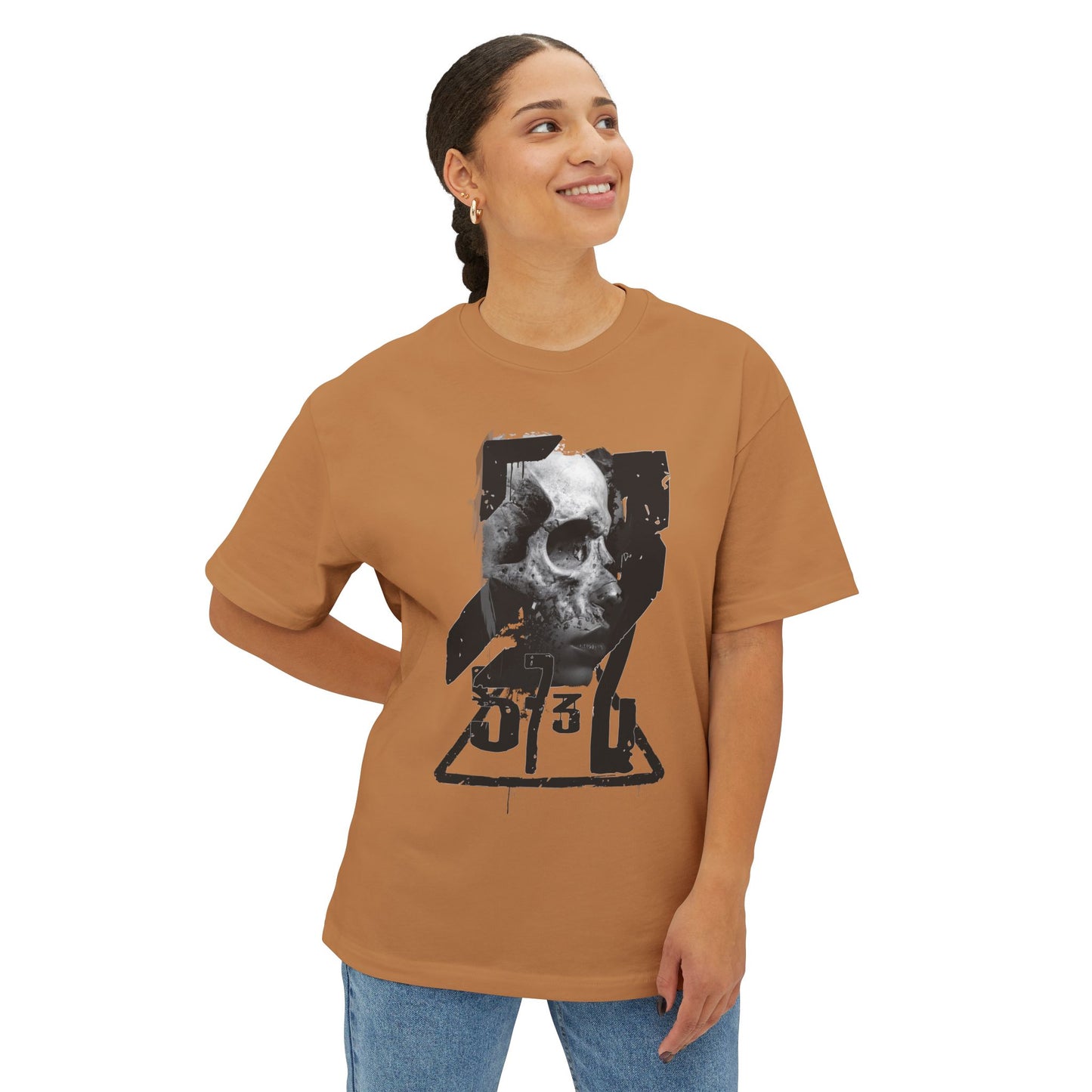 Edgy Graphic Tee, Unisex Oversized Boxy Tee, Goth Fashion Shirt, Casual Streetwear Top, Grunge Style Tee, Perfect Gift for Halloween