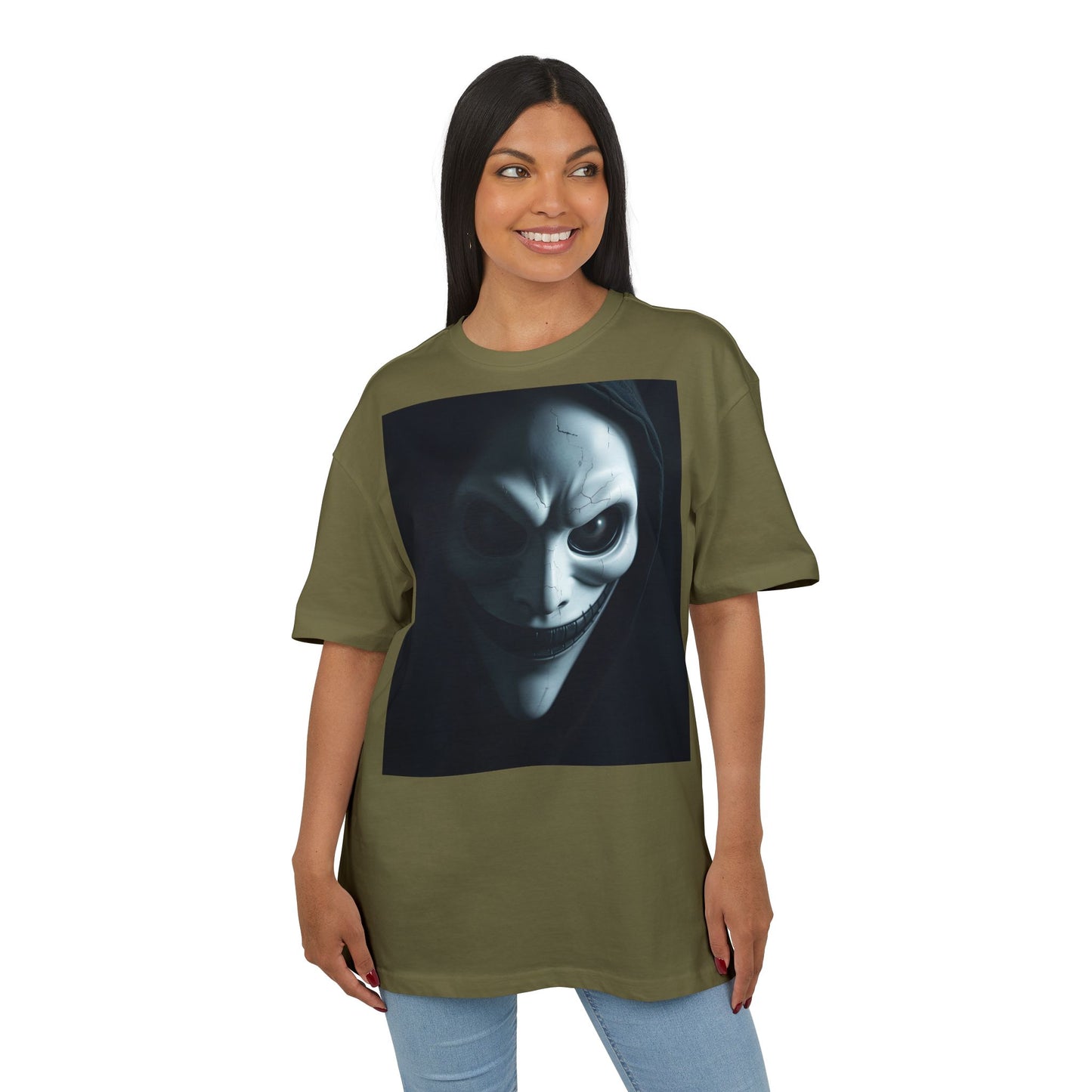 Spooky Graphic Unisex Oversized Tee, Halloween Shirt, Horror Aesthetic Tee, Statement Tee for Parties, Casual Wear, Gift Idea
