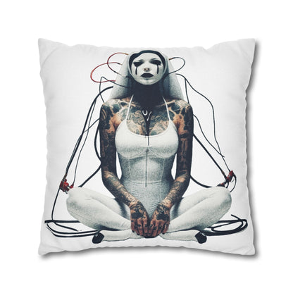 Unique Artistic Pillowcase with Futuristic Design, Decorative Cushion Cover for Home Decor, Gift for Art Lovers, Cozy Living Room Accessory