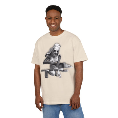 Unisex Heavy Oversize Tee with Horror Design