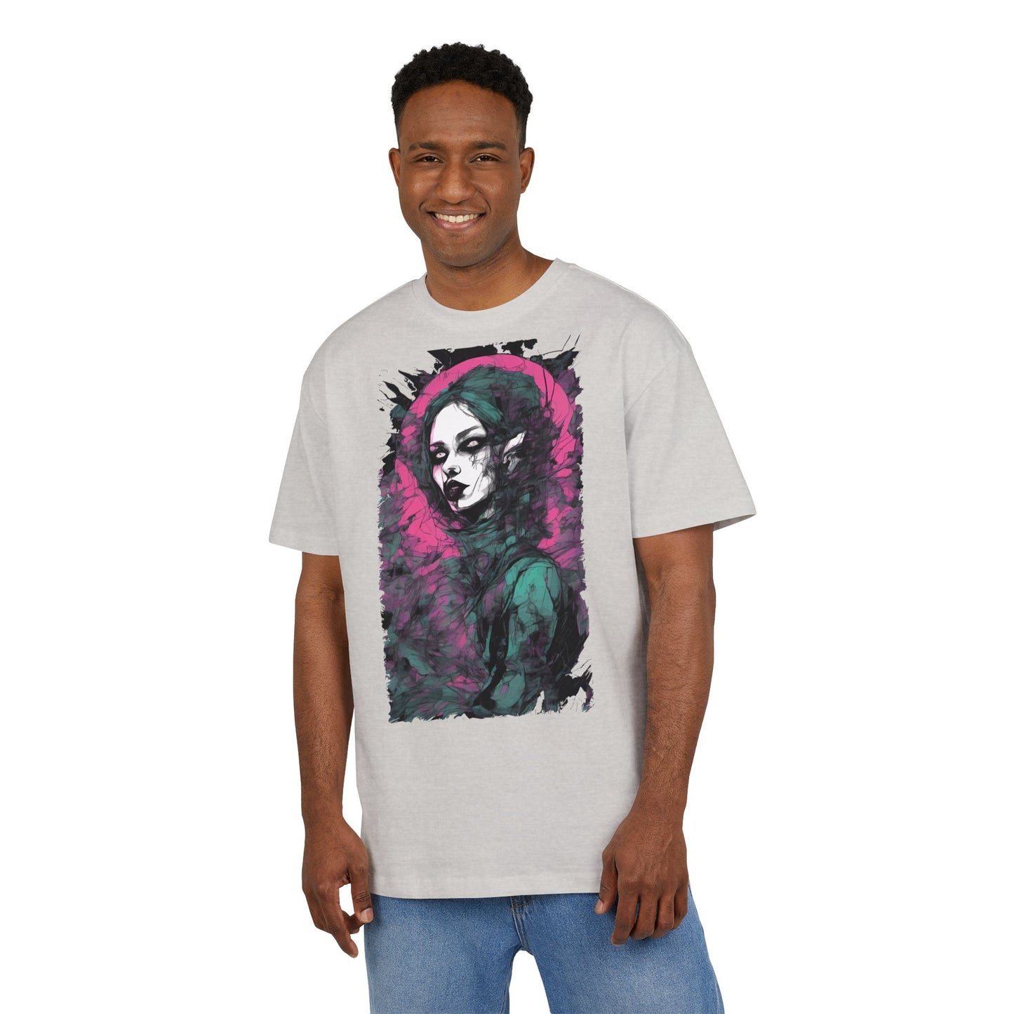 Artistic Heavy Oversize Tee, Vintage Style Shirt, Trendy Graphic Tee, Casual Streetwear, Unique Alternative Apparel