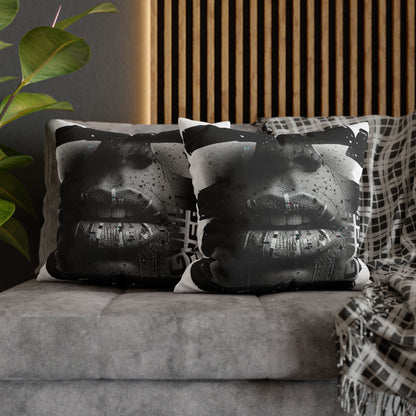 Stylish Spun Polyester Pillowcase, Decorative Accent, Unique Home Decor, Modern Living Room Cushion, Gift for Art Lovers