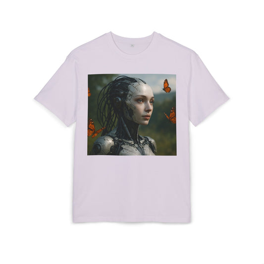 Futuristic Robot Graphic Tee, Oversize T-Shirt, Unisex Relaxed Fit Shirt, Casual Wear, Gift for Tech Lovers