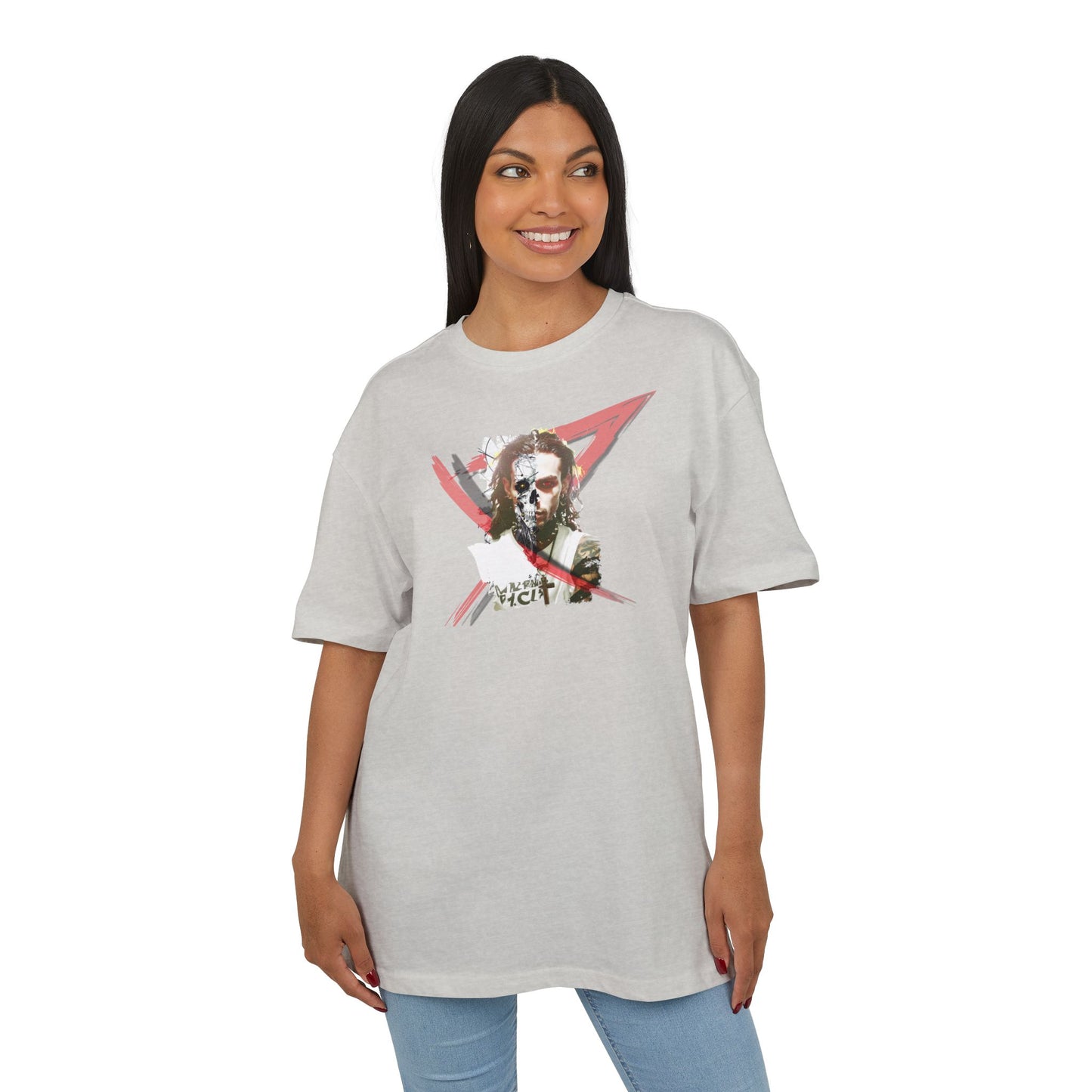 Unisex Heavy Oversize Tee with Artistic Design, Casual T-Shirt, Graphic Tee for Art Lovers, Gift for Creative Friends, Trendy Streetwear