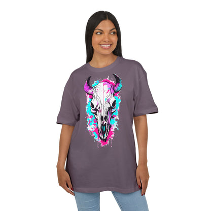 Vibrant Skull Graphic Tee for Art Lovers, Casual Wear, Unique Gift, Festival Apparel, Street Style Fashion