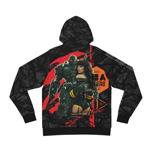 Urban Graphic Hoodie, Streetwear Sweatshirt, Edgy Fashion Apparel, Trendy Pullover, Gift for Gamers, Unique Hooded Top