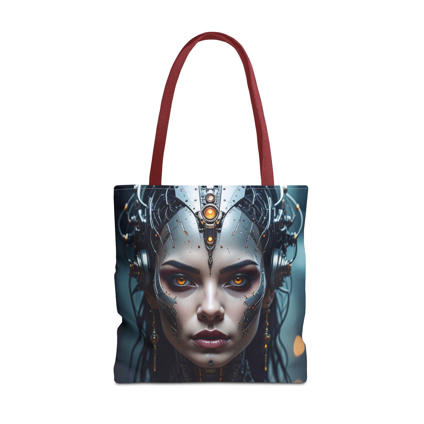 Futuristic Art Tote Bag, Cyberpunk Purse, Unique Shopping Bag, Sci-Fi Style Handbag, Statement Accessory for Geeks