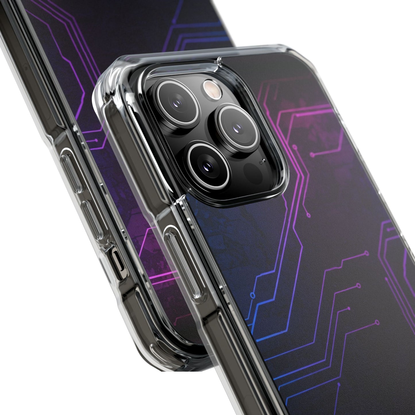 Magnetic Clear Phone Case - Tech-Inspired Design for Gamers, Stylish Protection, Gift for Tech Lovers, Phone Accessories, Customizable Case