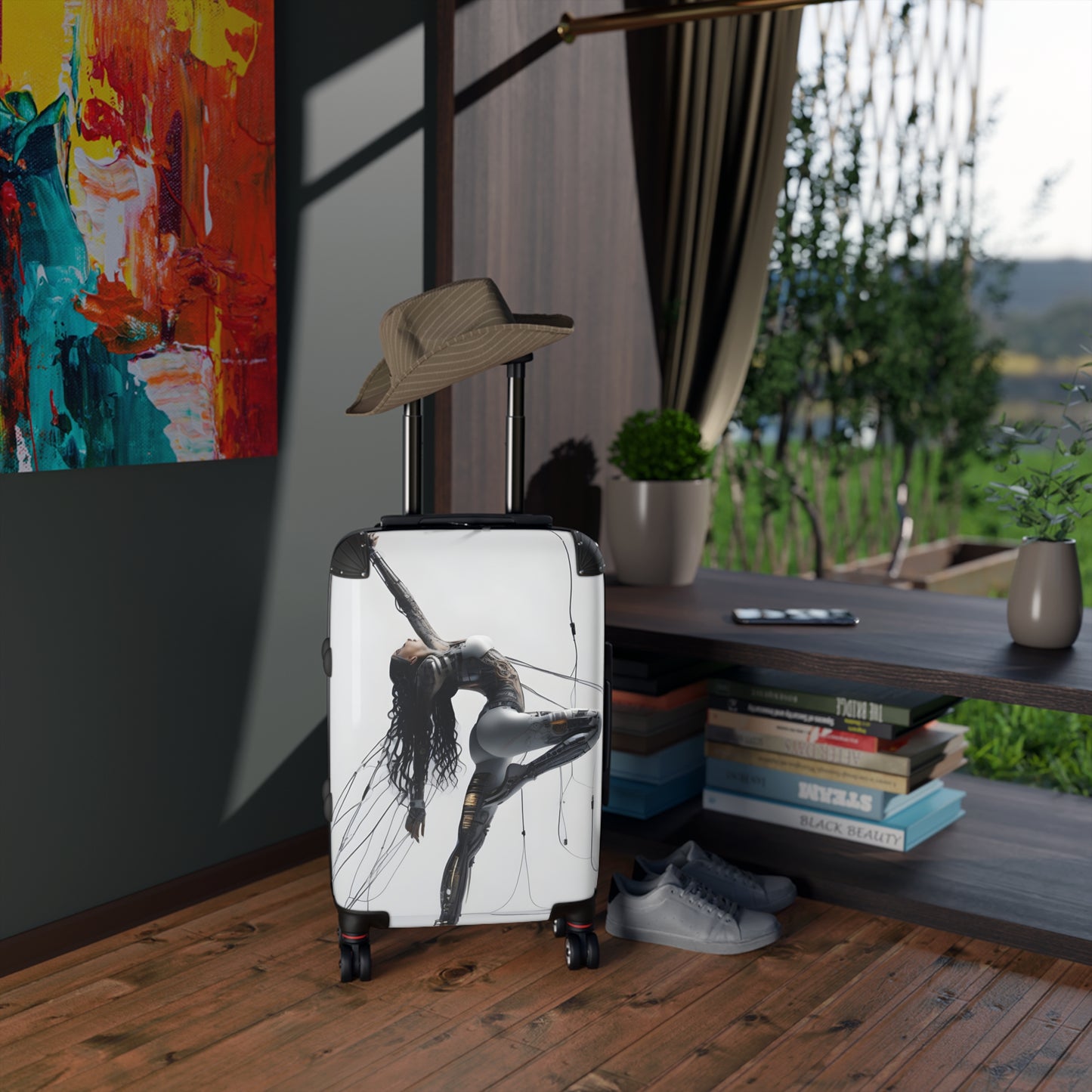 Travel Suitcase - Stylish Cyber Design for Adventurers