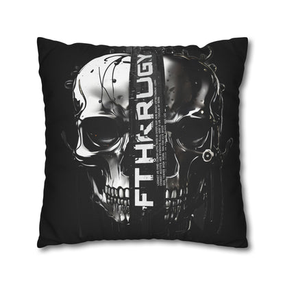 Gothic Skull Pillowcase - Edgy Home Decor, Alternative Gift, Bedroom Accent, Halloween Decor, Boho Pillow Cover