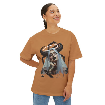 Edgy Graphic Tee, Unisex Oversized Boxy Tee, Alternative Fashion Shirt, Unique Apparel, Statement Top, Gift for Her