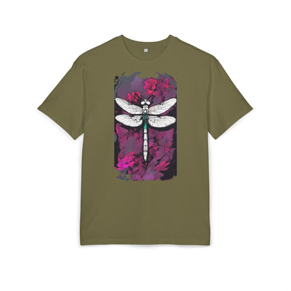 Dragonfly Art Unisex Heavy Oversize Tee, Nature Lover Shirt, Gift for Her, Artistic Tee, Summer Fashion, Relaxed Fit Clothing