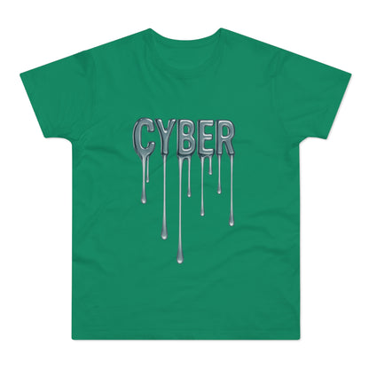 Cool Drippy Cyber T-Shirt, Unisex Graphic Tee, Casual Wear, Tech Enthusiast Gift, Trendy Streetwear for All Occasions