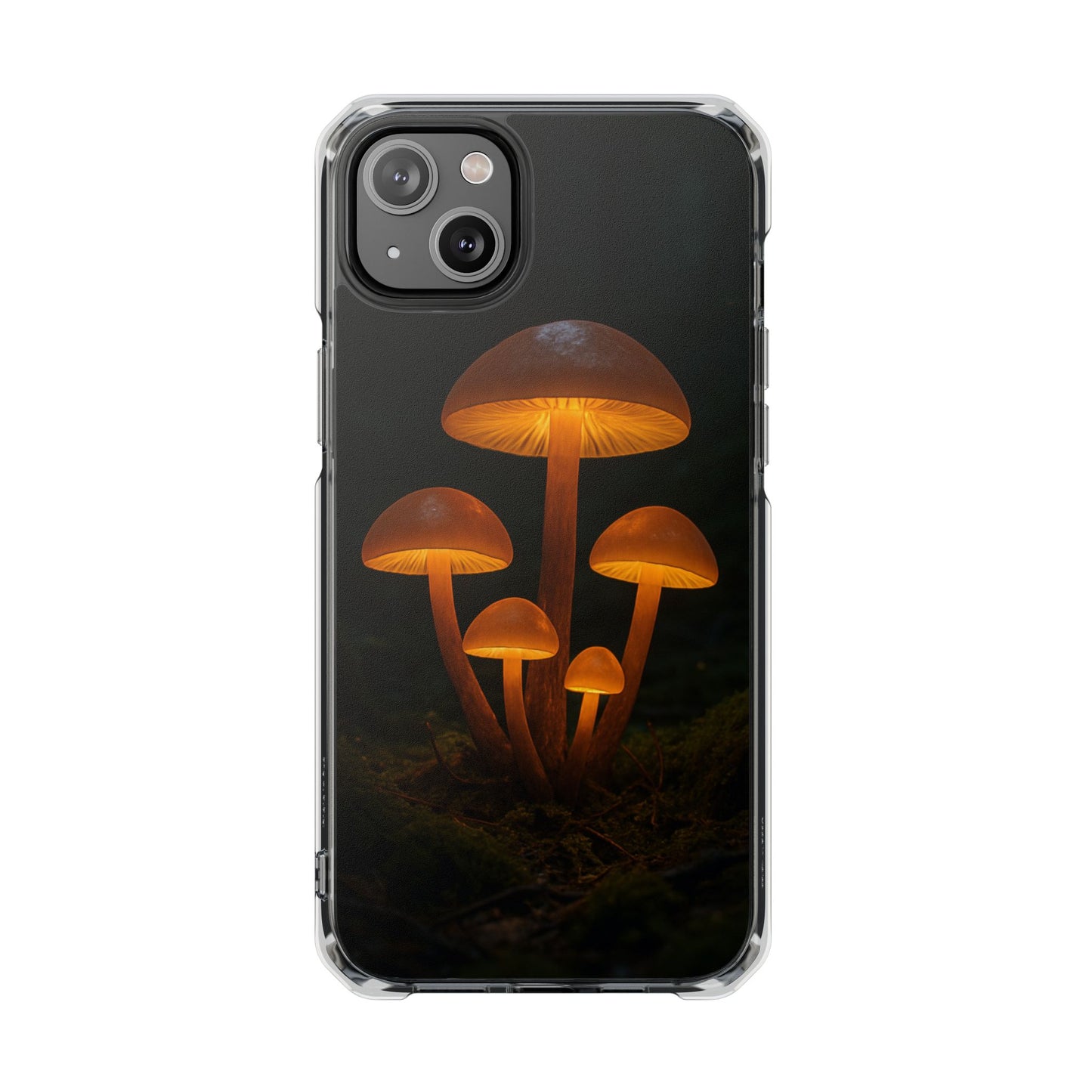 Magnetic Clear Impact Cases, Mushroom Phone Case, Eco-Friendly Phone Cover, Unique Phone Accessories, Gift for Nature Lovers, Artistic