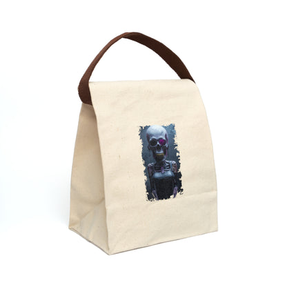Stylish Canvas Lunch Bag, Fun Skull Design, Eco-Friendly Tote, Back to School, Lunchbox, Picnic Pouch, Gift for Halloween