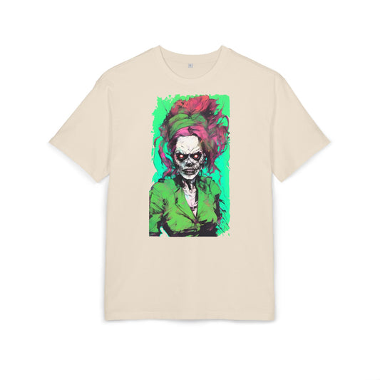 Vibrant Skull Art Oversize Tee, Unisex Graphic Tee, Edgy Streetwear Shirt, Perfect for Halloween, Gift for Art Lovers, Casual Comfort
