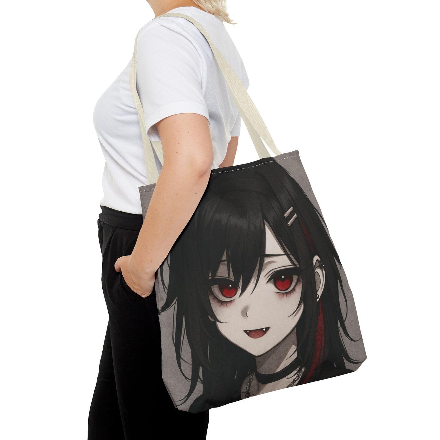 Anime-Inspired Tote Bag, Eco-Friendly Bag, Stylish Carry-All, Gift for Otaku, Fashionable Shopping Tote, Unique Artwork Bag