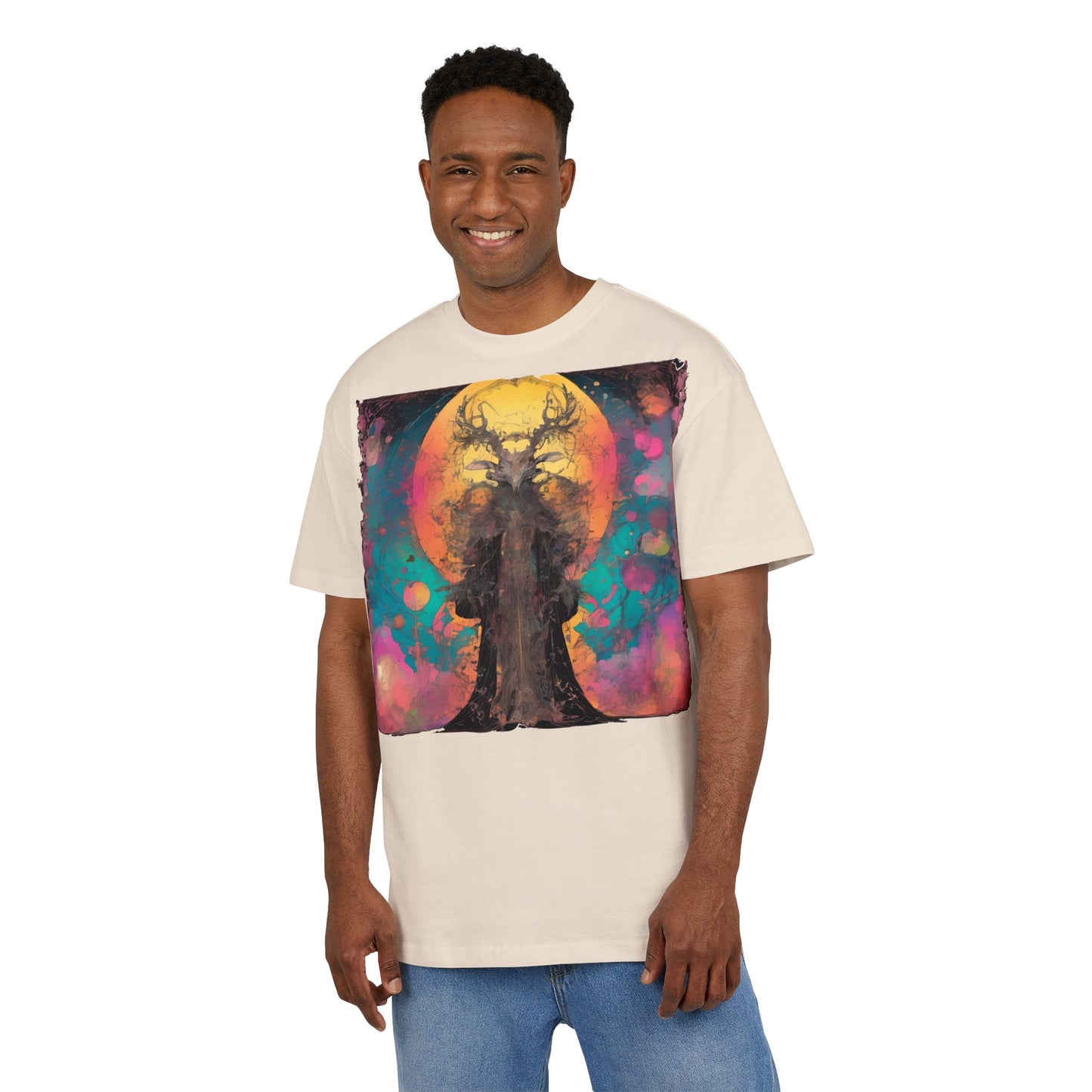 Mystical Tree Unisex Heavy Oversize Tee | Bohemian Style Shirt, Artistic Graphic Tee, Unique Gift for Nature Lovers, Festival Wear, [...]