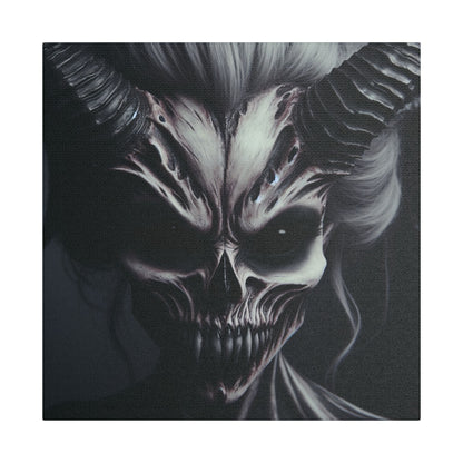 Gothic Wall Art, Demon Canvas, Creepy Decor, Dark Aesthetic Artwork, Spooky Home Decor, Halloween Art