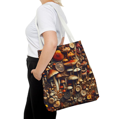 Mushroom Print Tote Bag - Eco-Friendly, Stylish, Nature-Inspired, Perfect for Gifting, Everyday Use, Farmers Market, Bohemian Vibe