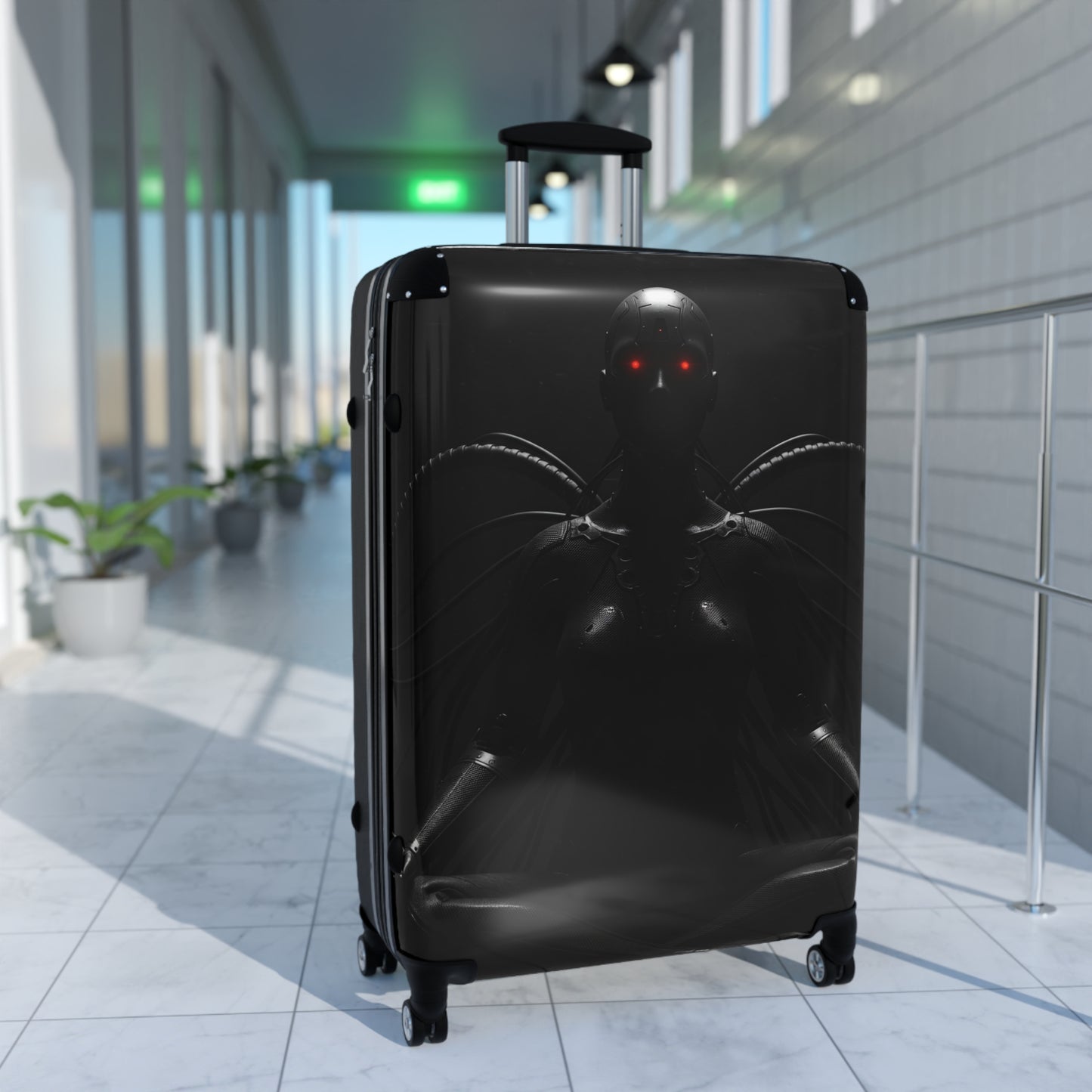 Stylish Travel Suitcase with Futuristic Design - Perfect for Adventurers