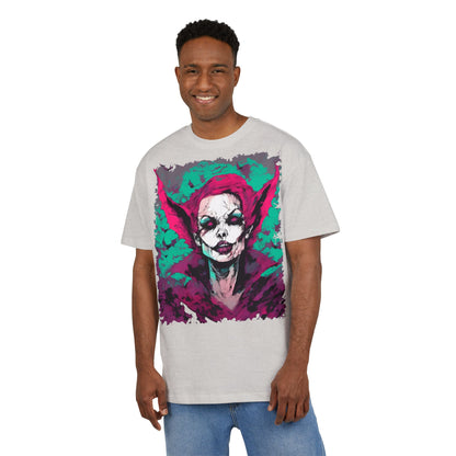 Eerie Portrait Unisex Oversized Tee | Unique Graphic Shirt for Halloween, Gift for Horror Fans, Scary Tee, Alternative Fashion