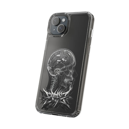 Skull Design Clear Phone Case - Unique Aesthetic for Tech Lovers