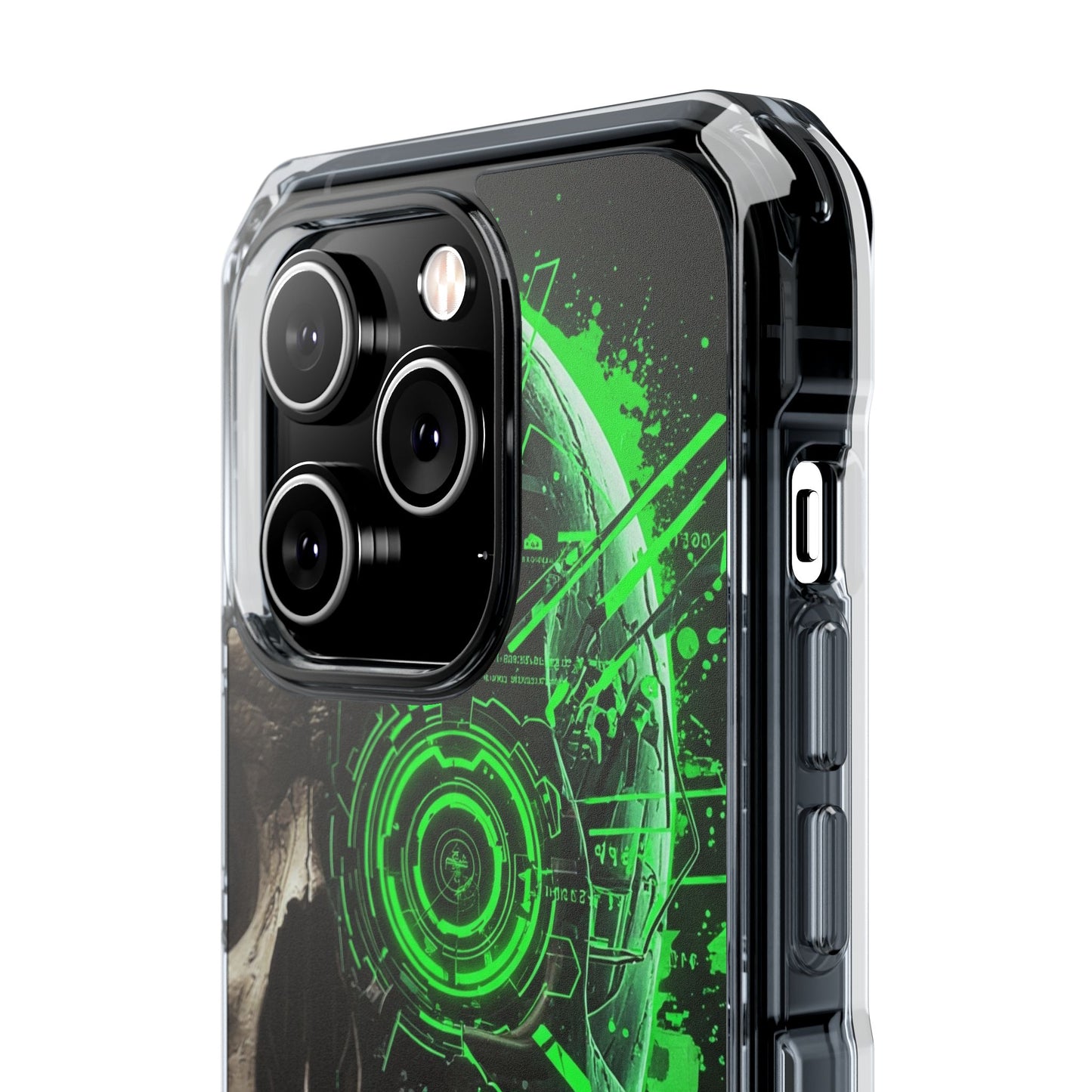 Skull Graphic Phone Case - Magnetic Clear Impact Cases, Skull Design, Unique Phone Protection, Edgy Gift for Tech Lovers