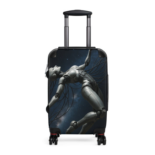 Cosmic Art Suitcase, Unique Travel Luggage, Starry Night Carry-On, Sci-Fi Baggage, Geeky Gift for Travelers