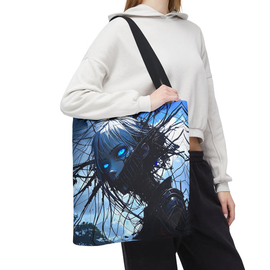 Futuristic Anime Tote Bag, Stylish Carry-All, Art Lover Gift, Unique Graphic Design Tote, Everyday Use Bag, Perfect for Shopping