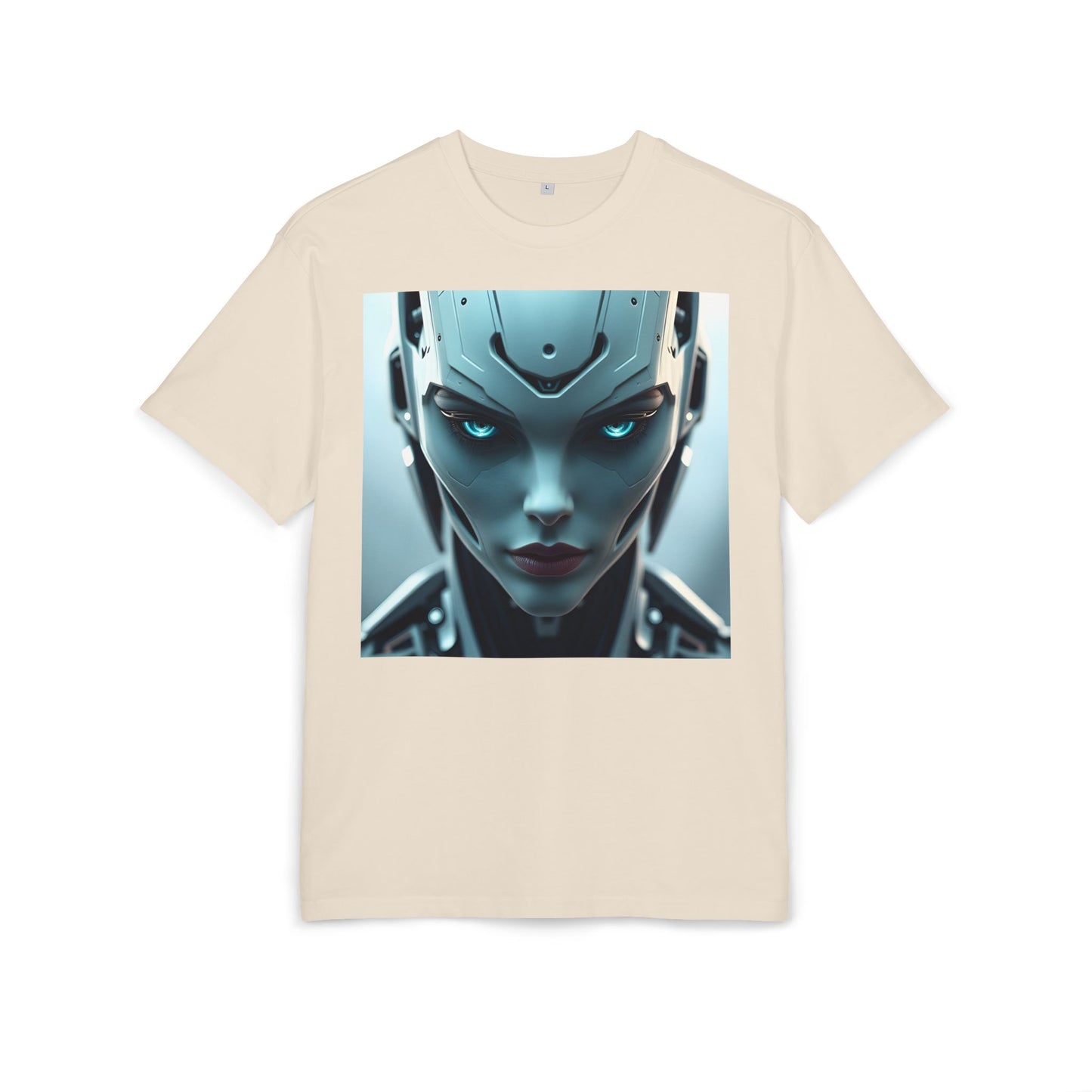Futuristic Robot Oversize Tee, Cyberpunk Fashion, Unisex Graphic T-Shirt, Tech-Inspired Apparel, Unique Gift for Geeks