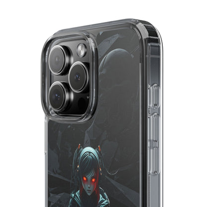 Futuristic Clear Phone Case with Cyberpunk Design - Edgy and Stylish