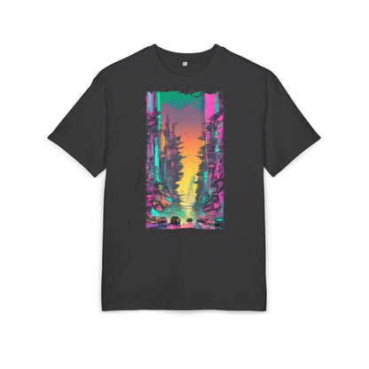 Vibrant Nature Sunset Unisex Oversize Tee, Cozy Graphic Shirt for Nature Lovers, Trendy Casual Wear, Gift for Friends, Summer Fashion