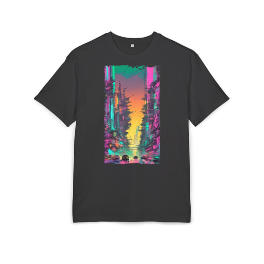 Vibrant Nature Sunset Unisex Oversize Tee, Cozy Graphic Shirt for Nature Lovers, Trendy Casual Wear, Gift for Friends, Summer Fashion