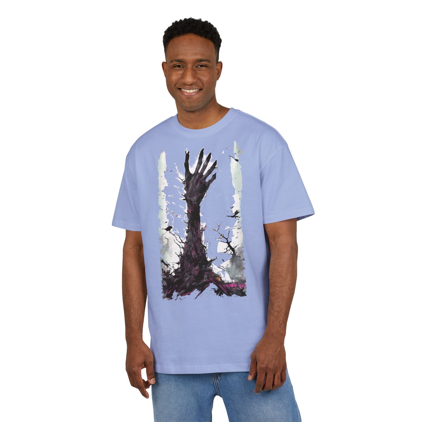 Artistic Oversized Unisex Tee, Graphic Tee, Casual Wear, Streetwear Style, Gift for Art Lovers, Unique T-Shirt Design
