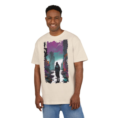 Unisex Oversized Graphic Tee with Forest Silhouette | Comfy Casual Wear, Gift for Nature Lovers, Ideal for Camping, Hiking, Everyday Style
