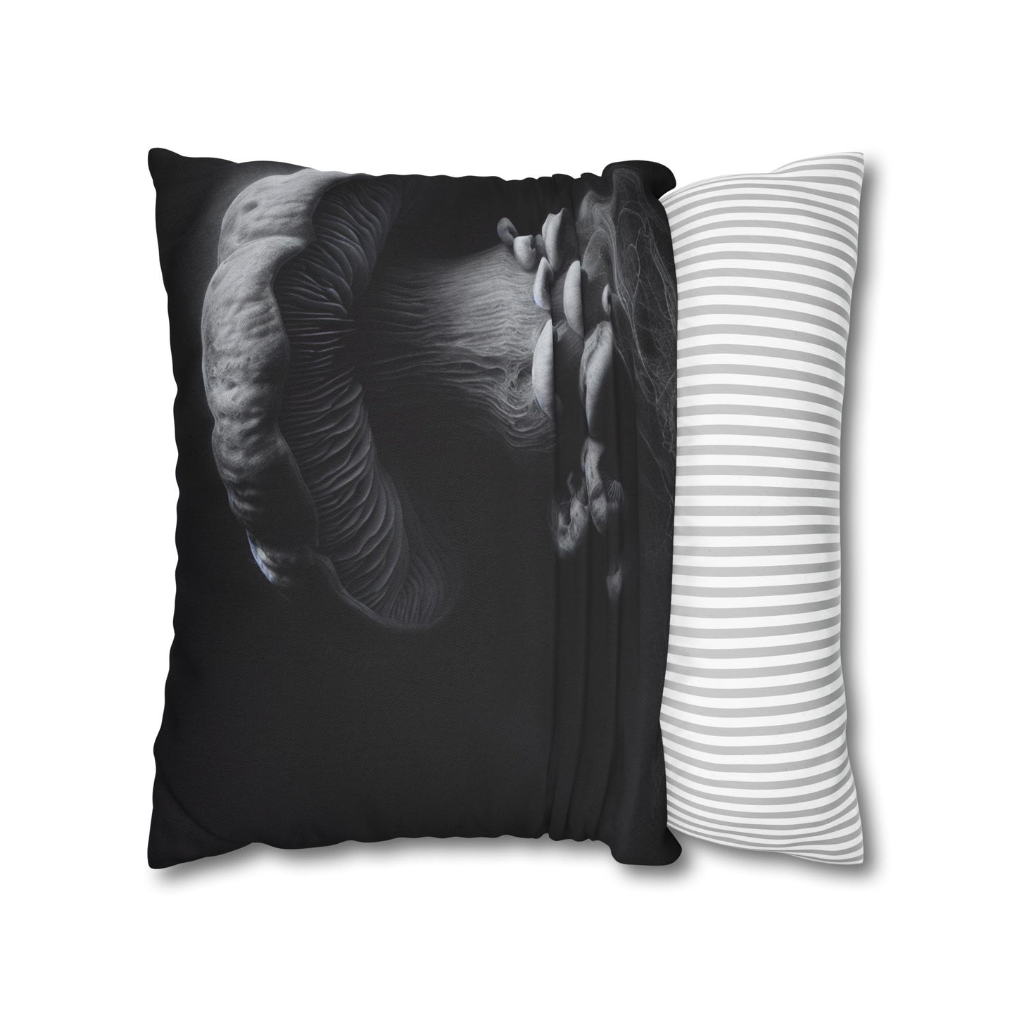 Monochrome Jellyfish Pillowcase - Dark Aesthetic Cushion Cover, Home Decor, Nautical Gift, Coastal Vibes, Unique Bedroom Accent