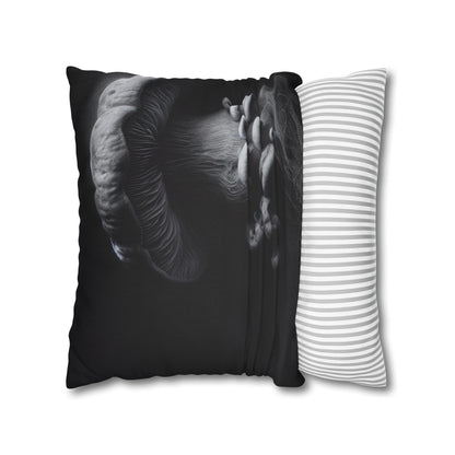 Monochrome Jellyfish Pillowcase - Dark Aesthetic Cushion Cover, Home Decor, Nautical Gift, Coastal Vibes, Unique Bedroom Accent