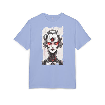 Futuristic Graphic Tee, Cyberpunk Oversized T-Shirt, Unisex Retro Style, Streetwear Top, Gift for Tech Lovers, Summer Casual Wear