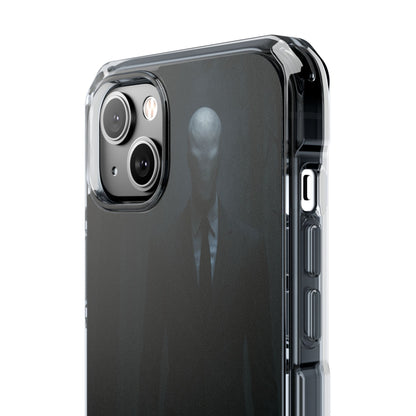 Sleek Phone Case with Minimalist Horror Design of Slenderman, Slim Protective Case, Unique Gift for Horror Lovers, Clear Impact-Resistant Case