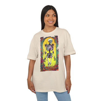 Skeleton Graphic Oversize Tee - Unisex Halloween Shirt, Comfortable Casual Wear, Spooky Vibes, Perfect for Parties and Everyday