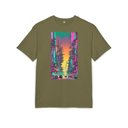 Vibrant Nature Sunset Unisex Oversize Tee, Cozy Graphic Shirt for Nature Lovers, Trendy Casual Wear, Gift for Friends, Summer Fashion