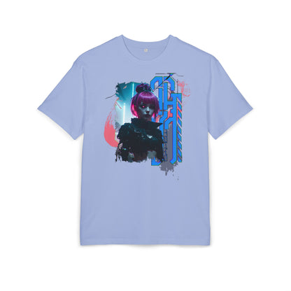 Cyberpunk Aesthetic Unisex Heavy Tee, Streetwear Style Shirt for Teens, Graphic Tee for Gaming, Cozy Casual Wear, Gift for Sci-Fi Lovers