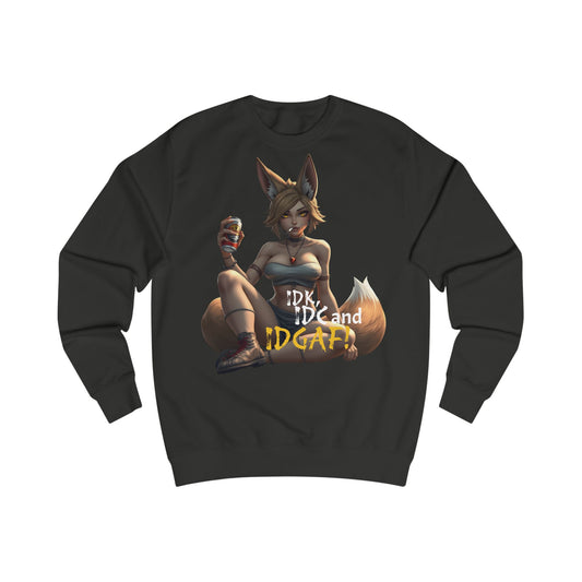 Edgy Graphic Sweatshirt, Unisex Casual Top, Fun Gift, Anime Inspired Apparel, Perfect for LOL Moments, Quirky Style for Everyday Wear