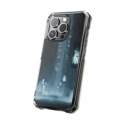 Magnetic Clear Impact Cases for Phones | Urban Nightscape Design | Unique Phone Accessories, Gift for Tech Lovers, Protective Cases