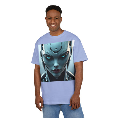Futuristic Robot Oversize Tee, Cyberpunk Fashion, Unisex Graphic T-Shirt, Tech-Inspired Apparel, Unique Gift for Geeks