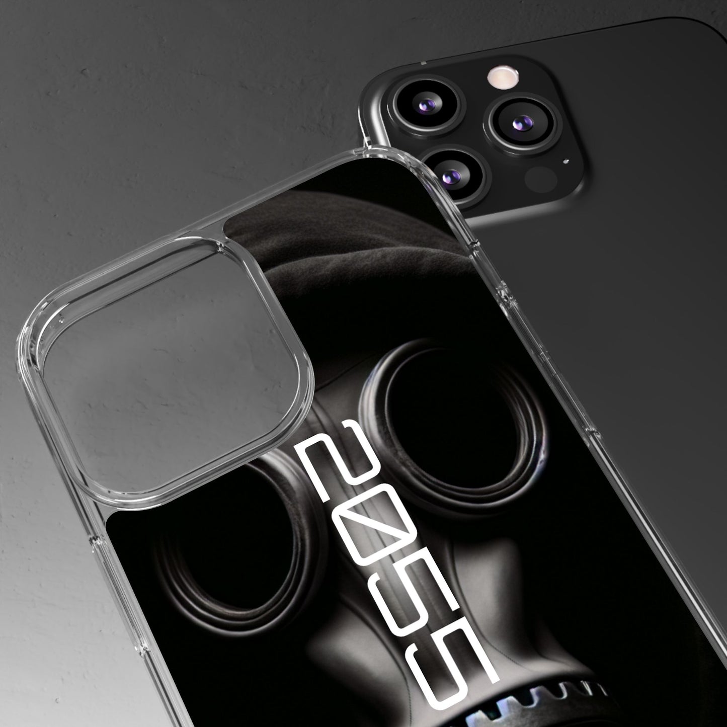 Phone Case Dystopian Gas Mask Design