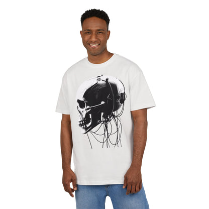 Unisex Skull Graphic Oversize Tee - Bold, Edgy Style for Casual Wear