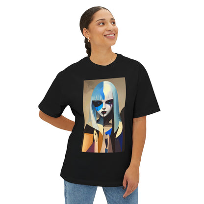 Artistic Oversized Tee, Stylish Graphic Top, Trendy Unisex Shirt, Unique Art Apparel, Casual Wear, Gift for Art Lovers