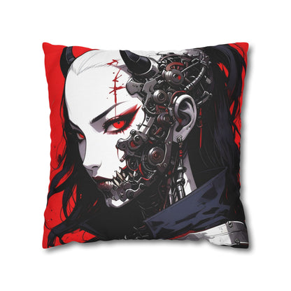 Futuristic Anime Style Pillowcase, Cyberpunk Decor, Gift for Anime Lovers, Home Accessories, Housewarming Present, Cozy Bedroom